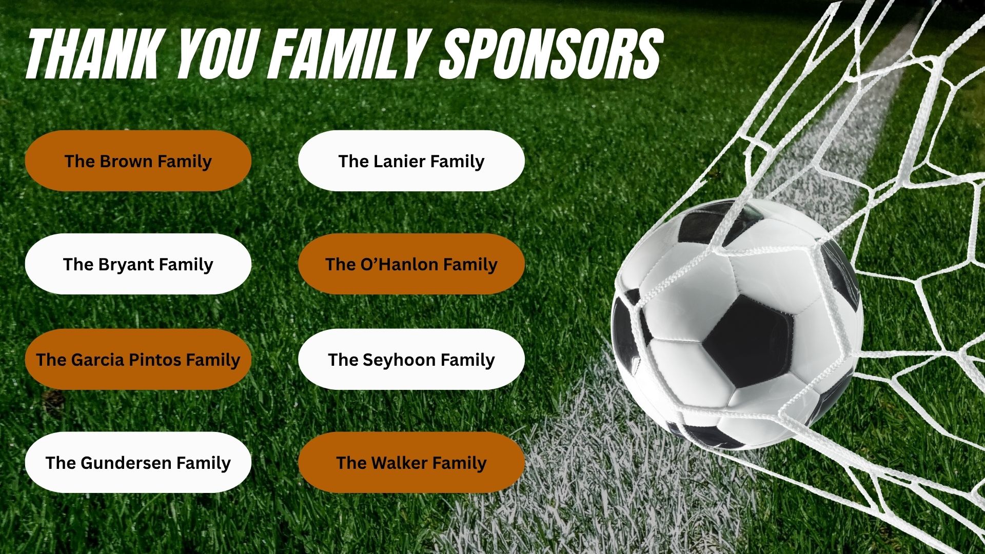 Thank You Family Sponsors